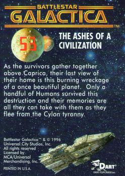 1996 Dart Battlestar Galactica #53 The Ashes of a Civilization Back