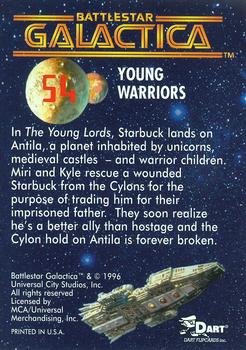 1996 Dart Battlestar Galactica #54 Young Warriors Back