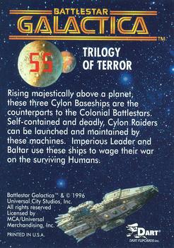 1996 Dart Battlestar Galactica #55 Trilogy of Terror Back