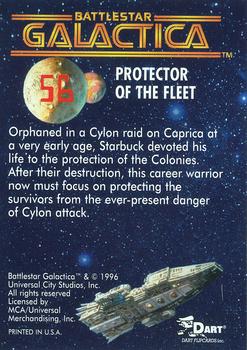 1996 Dart Battlestar Galactica #56 Protector of the Fleet Back