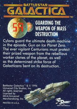 1996 Dart Battlestar Galactica #59 Guarding the Weapon of Mass Destruction Back