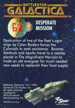 1996 Dart Battlestar Galactica #61 Desperate Mission Back