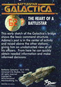 1996 Dart Battlestar Galactica #62 The Heart of a Battlestar Back