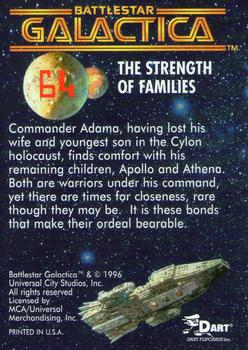 1996 Dart Battlestar Galactica #64 The Strength of Families Back