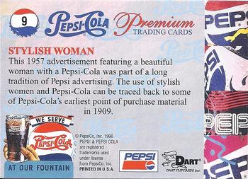 1996 Dart Pepsi-Cola Premium #9 Stylish Woman Back