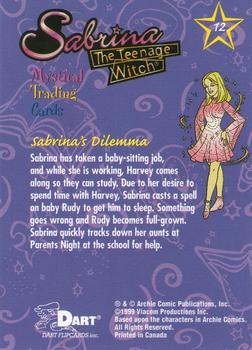 1999 Dart Sabrina the Teenage Witch #12 Sabrina's Dilemma Back