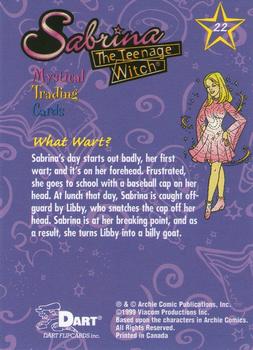 1999 Dart Sabrina the Teenage Witch #22 What Wart? Back
