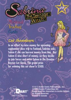 1999 Dart Sabrina the Teenage Witch #28 Cat Showdown Back