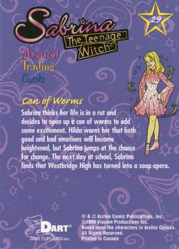 1999 Dart Sabrina the Teenage Witch #29 Can of Worms Back
