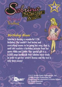 1999 Dart Sabrina the Teenage Witch #36 Birthday Blues Back
