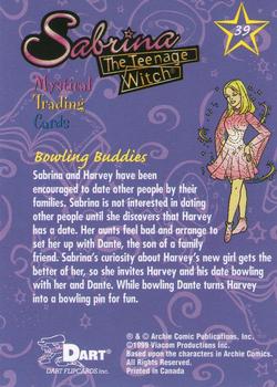 1999 Dart Sabrina the Teenage Witch #39 Bowling Buddies Back