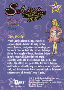 1999 Dart Sabrina the Teenage Witch #40 Tea Party Back