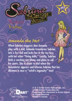 1999 Dart Sabrina the Teenage Witch #41 Amanda the Pest Back