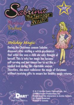 1999 Dart Sabrina the Teenage Witch #50 Holiday Magic Back