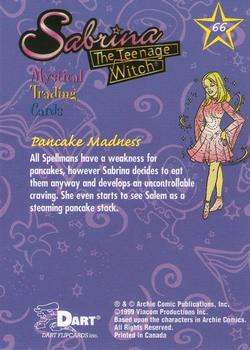 1999 Dart Sabrina the Teenage Witch #66 Pancake Madness Back