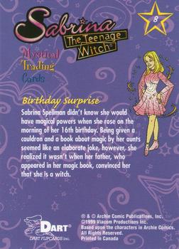 1999 Dart Sabrina the Teenage Witch #8 Birthday Surprise Back