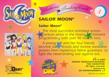 2000 Dart Sailor Moon Archival #1 Sailor Moon Back