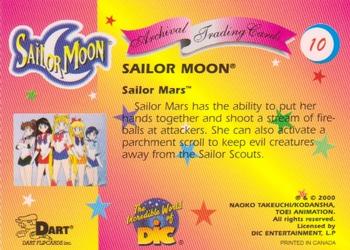 2000 Dart Sailor Moon Archival #10 Sailor Mars Back