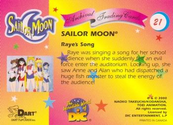 2000 Dart Sailor Moon Archival #21 Raye's Song Back