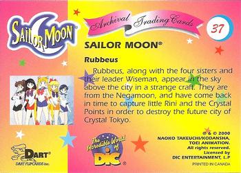 2000 Dart Sailor Moon Archival #37 Rubbeus Back