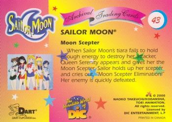 2000 Dart Sailor Moon Archival #43 Moon Scepter Back