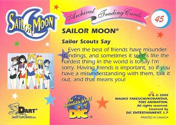 2000 Dart Sailor Moon Archival #45 Sailor Scouts Say Back