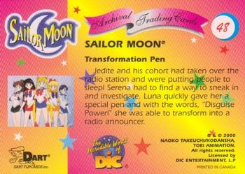 2000 Dart Sailor Moon Archival #48 Transformation Pen Back