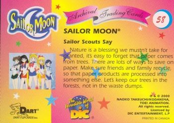 2000 Dart Sailor Moon Archival #58 Sailor Scouts Say Back