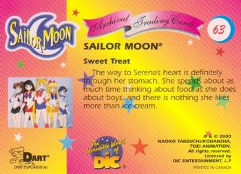 2000 Dart Sailor Moon Archival #63 Sweet Treat Back