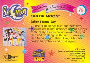 2000 Dart Sailor Moon Archival #70 Sailor Scouts Say Back