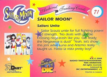 2000 Dart Sailor Moon Archival #71 Sailors Unite Back