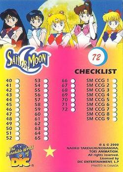 2000 Dart Sailor Moon Archival #72 Checklist Back