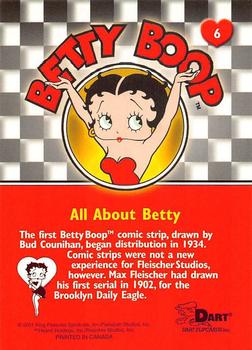 2001 Dart Betty Boop #6 The first Betty Boop comic strip, drawn by Bud Back