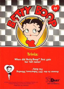 2001 Dart Betty Boop #49 When did Betty Boop first gain her full name? Back
