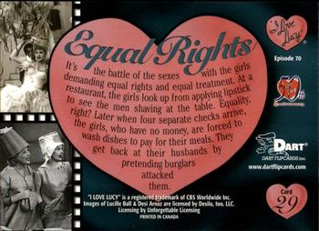 2001 Dart I Love Lucy 50th Anniversary #29 Equal Rights Back