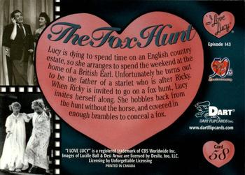 2001 Dart I Love Lucy 50th Anniversary #58 The Fox Hunt Back
