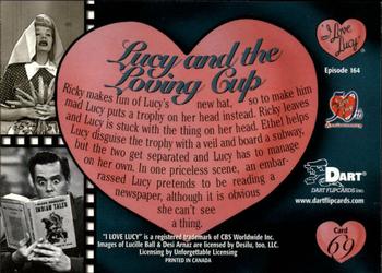 2001 Dart I Love Lucy 50th Anniversary #69 Lucy and the Loving Cup Back