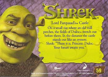 2001 Dart Shrek #59 Lord Farquaad's Castle Back