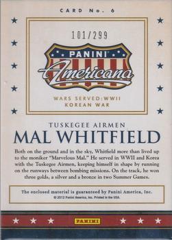 2012 Panini Americana Heroes & Legends - US Military Elite Materials #6 Mal Whitfield Back