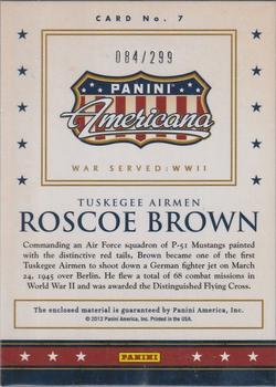 2012 Panini Americana Heroes & Legends - US Military Elite Materials #7 Roscoe Brown Back