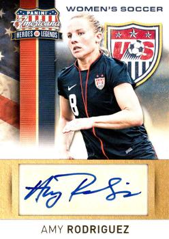 2012 Panini Americana Heroes & Legends - US Women's Soccer Team Signatures #5 Amy Rodriguez Front