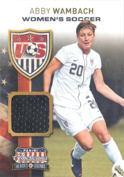 2012 Panini Americana Heroes & Legends - US Women's Soccer Team Materials #1 Abby Wambach Front