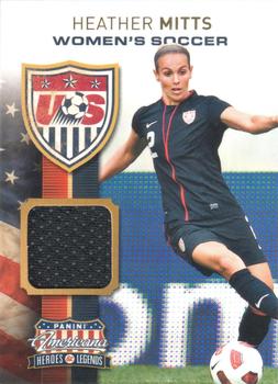 2012 Panini Americana Heroes & Legends - US Women's Soccer Team Materials #9 Heather Mitts Front