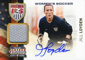 2012 Panini Americana Heroes & Legends - US Women's Soccer Team Materials Signatures #12 Jillian Loyden Front