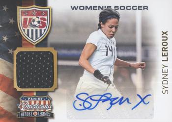 2012 Panini Americana Heroes & Legends - US Women's Soccer Team Materials Signatures #21 Sydney Leroux Front