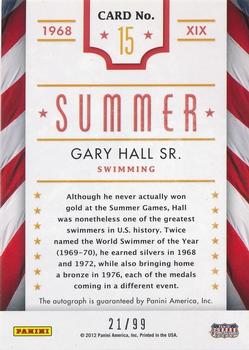 2012 Panini Americana Heroes & Legends - Olympics Signatures #15 Gary Hall Sr. Back