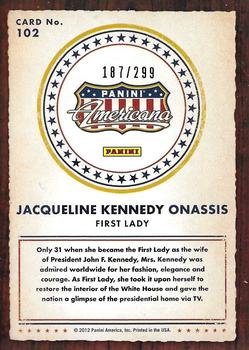 2012 Panini Americana Heroes & Legends - Elite Color Photo #102 Jacqueline Kennedy Onassis Back
