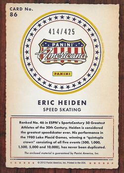 2012 Panini Americana Heroes & Legends - Elite Materials #86 Eric Heiden Back
