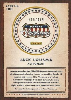 2012 Panini Americana Heroes & Legends - Elite Materials #100 Jack Lousma Back