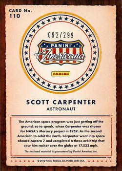 2012 Panini Americana Heroes & Legends - Elite Materials #110 Scott Carpenter Back